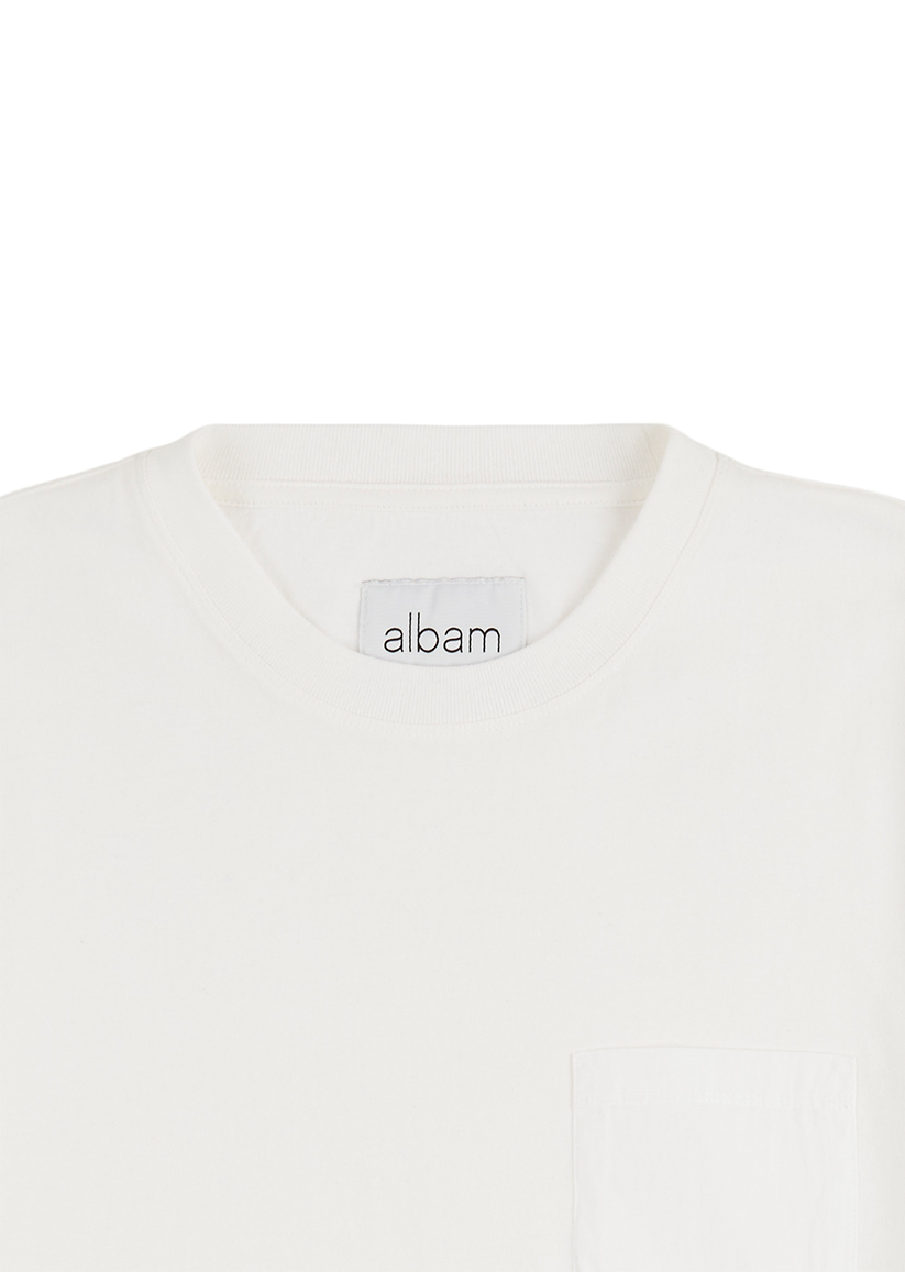 Woven Pocket T-Shirt in White