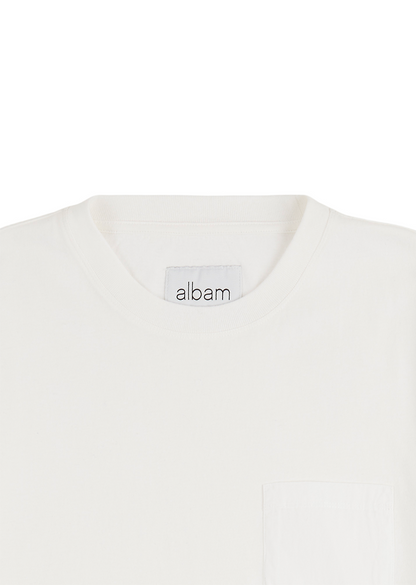 Woven Pocket T-Shirt in White