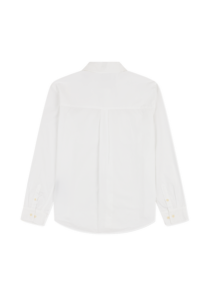 Filey LS Poplin Shirt in White