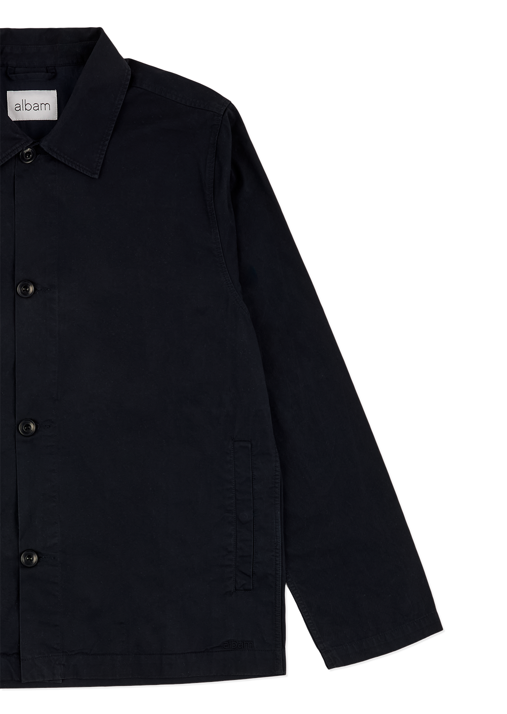 Hatton Cotton Overshirt in Dark Navy