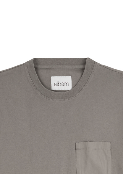 Woven Pocket T-Shirt in Slate