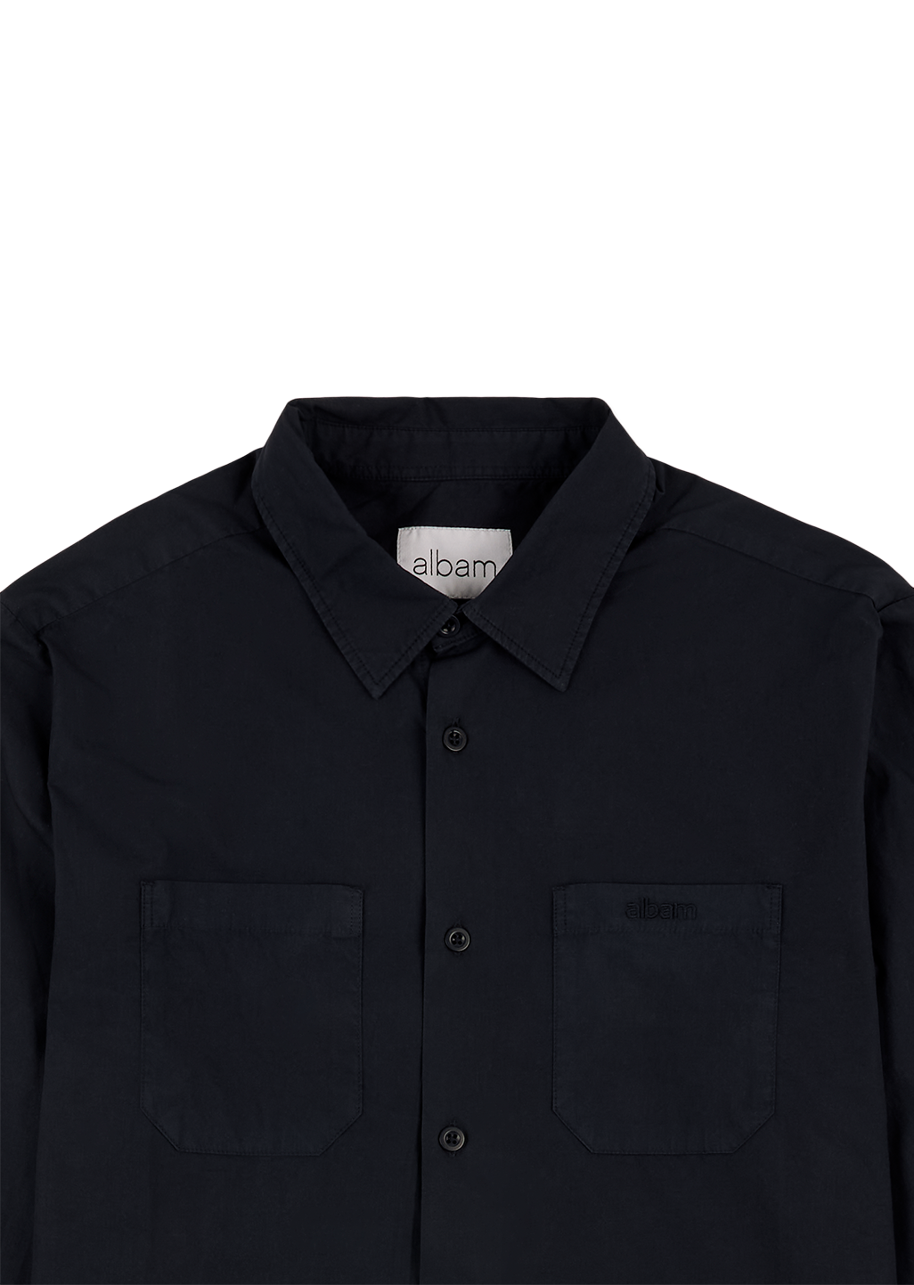 Filey LS Poplin Shirt in Dark Navy