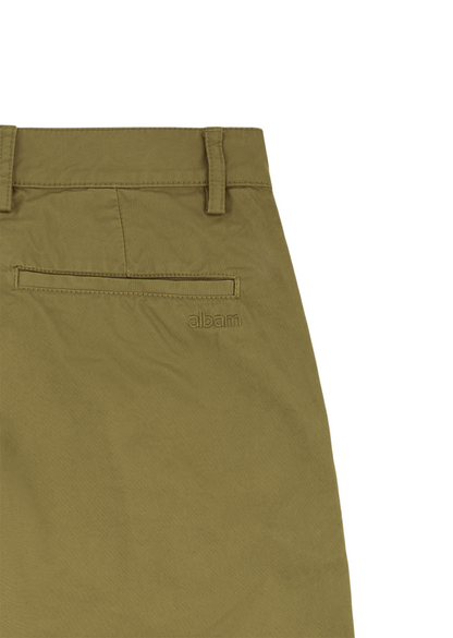 Kent Cotton Pleat Trouser in Khaki