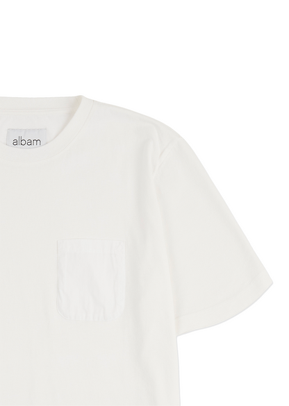 Woven Pocket T-Shirt in White