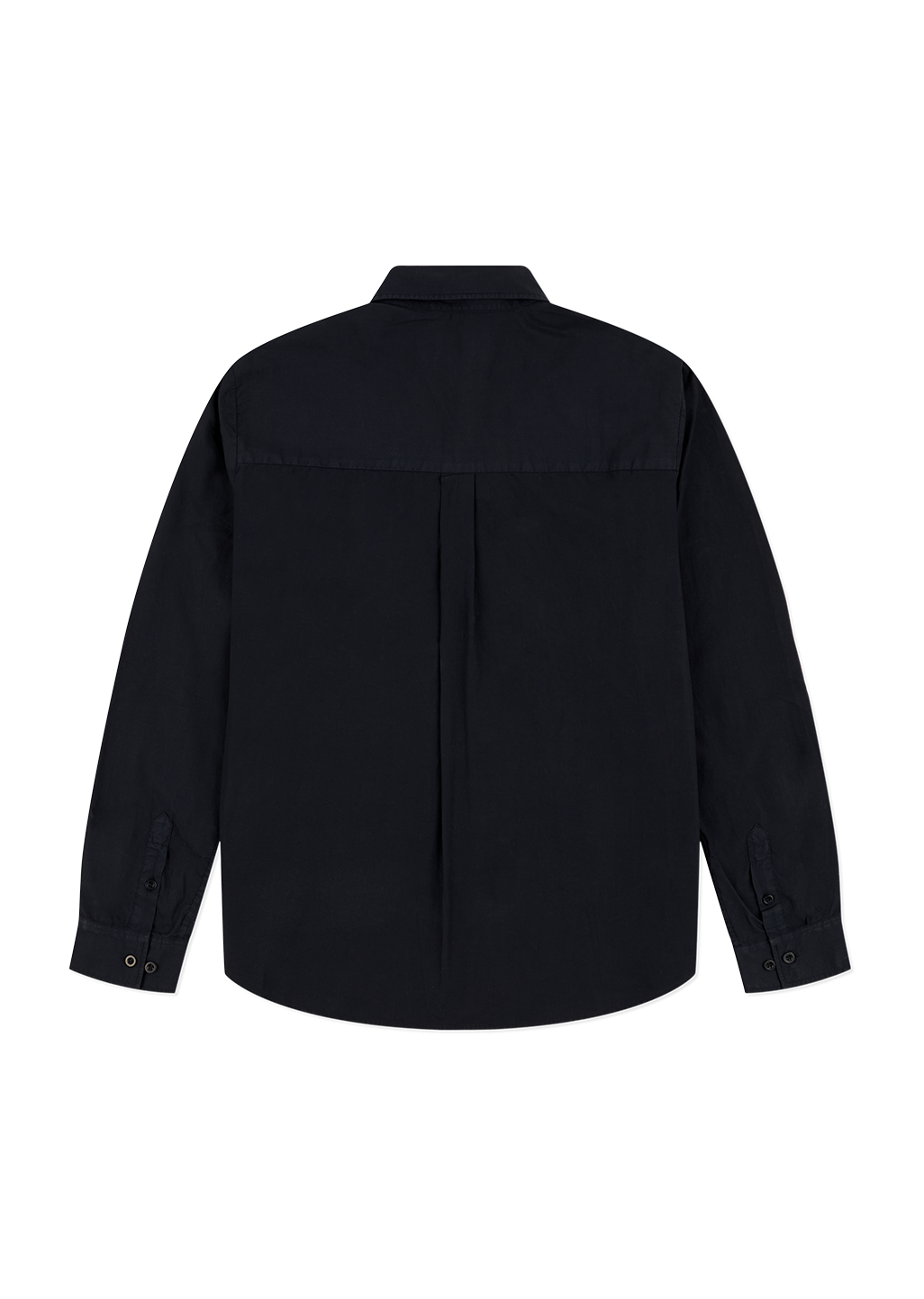 Filey LS Poplin Shirt in Dark Navy