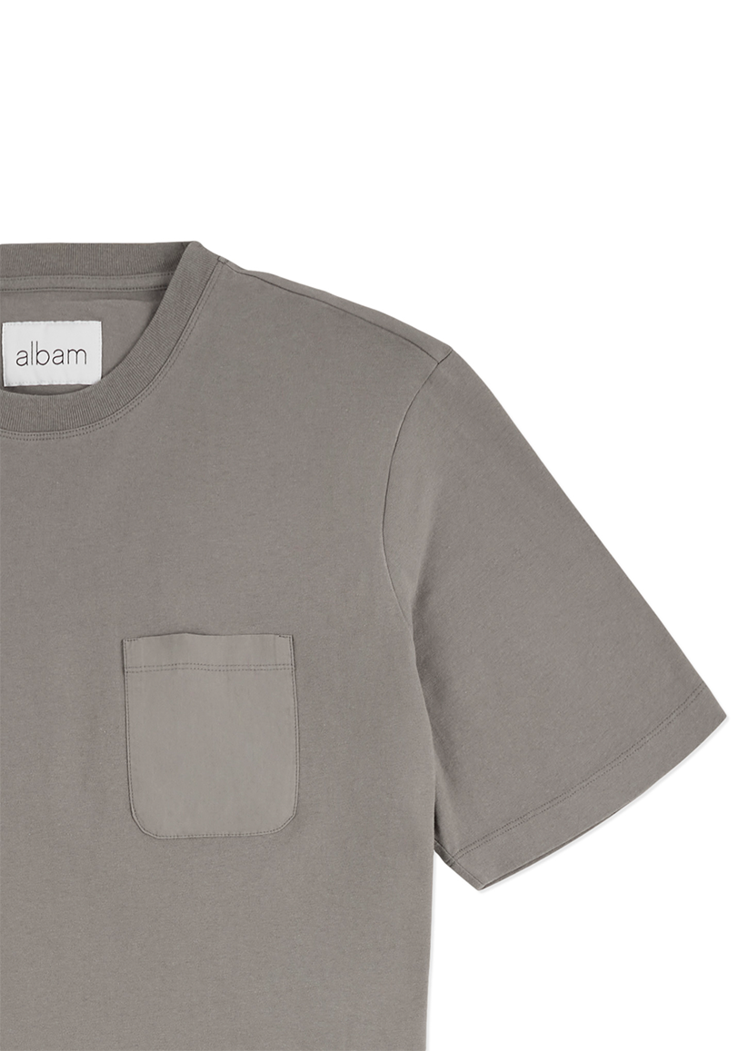 Woven Pocket T-Shirt in Slate