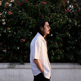 Seersucker Short Sleeve Miles Shirt in Black