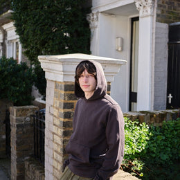 Vintage Lightweight Hoody in Grey Marl