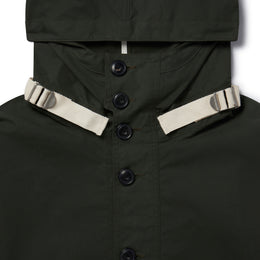 Waxed Button Smock in Green