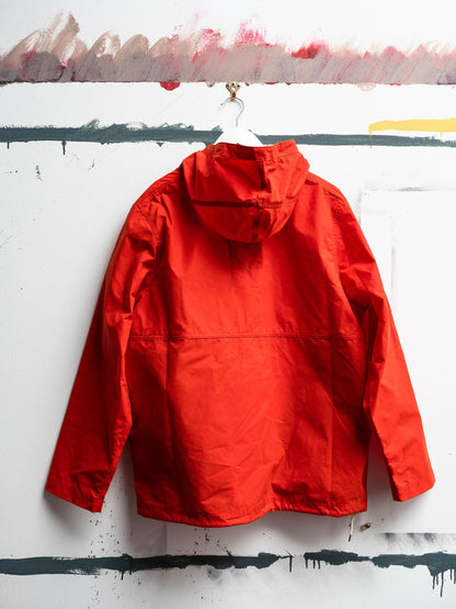 Waxed Button Smock in Orange