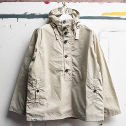 Waxed Button Smock in Clay
