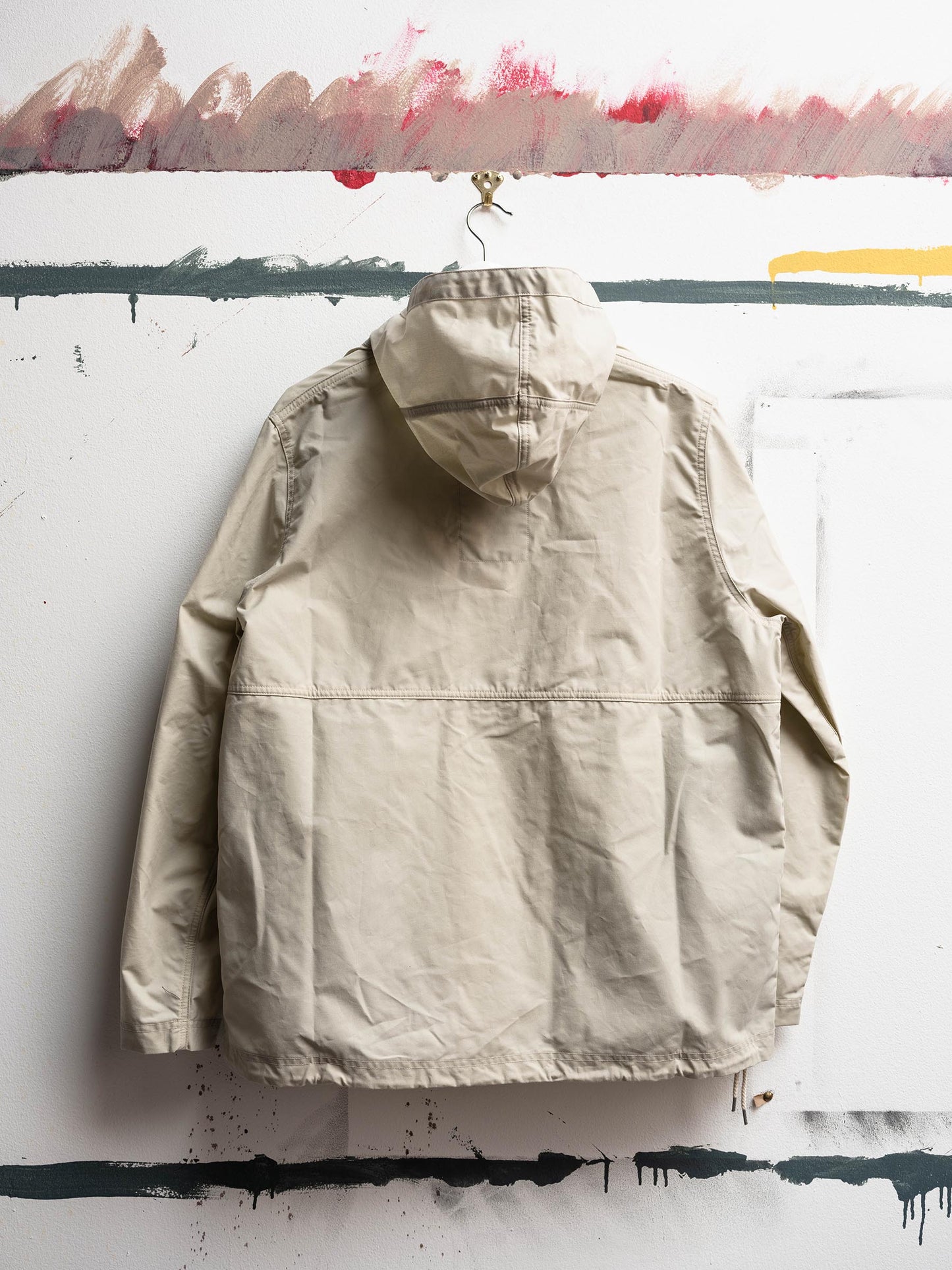 Waxed Button Smock in Clay