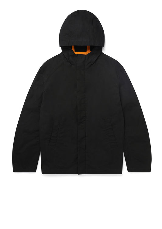 Heat Sealed Hooded Jacket in Black