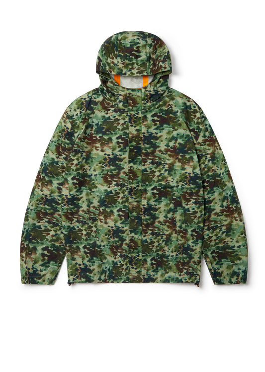 Heat Sealed Hooded Jacket in Paint Green