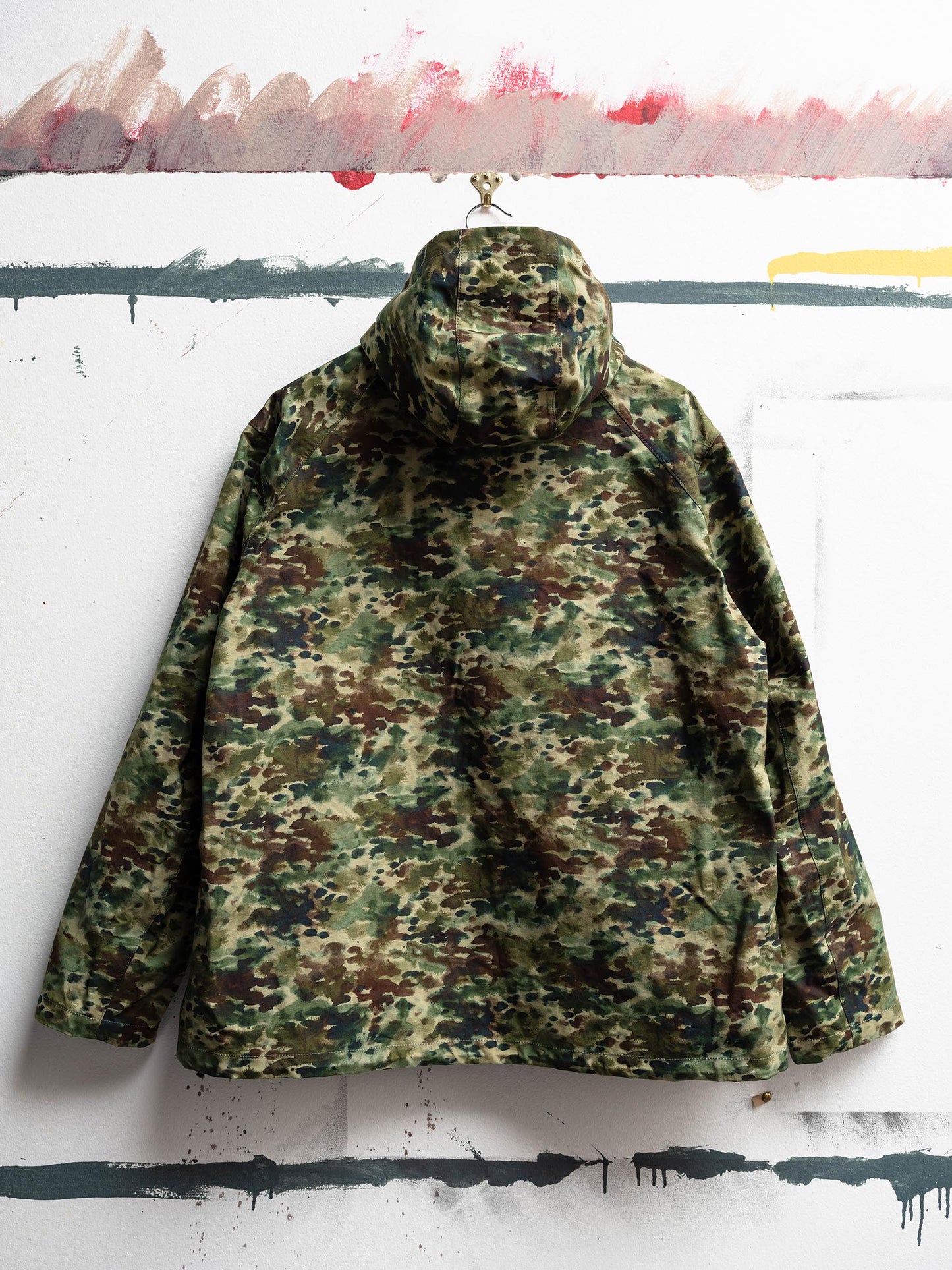 Heat Sealed Hooded Jacket in Paint Green