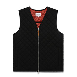 Quilted Liner Vest in Black