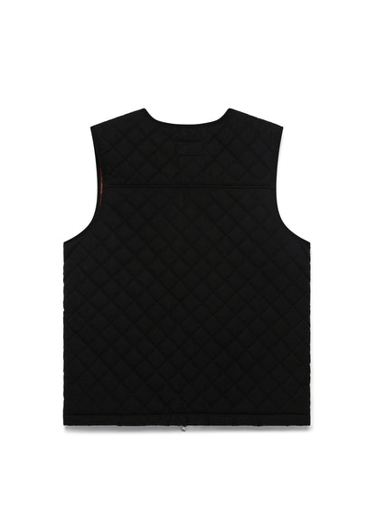 Quilted Liner Vest in Black