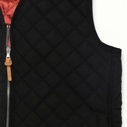 Quilted Liner Vest in Black