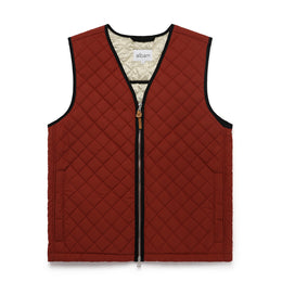 Quilted Liner Vest in Burnt Orange