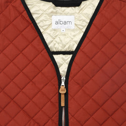 Quilted Liner Vest in Burnt Orange