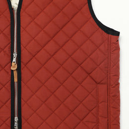 Quilted Liner Vest in Burnt Orange