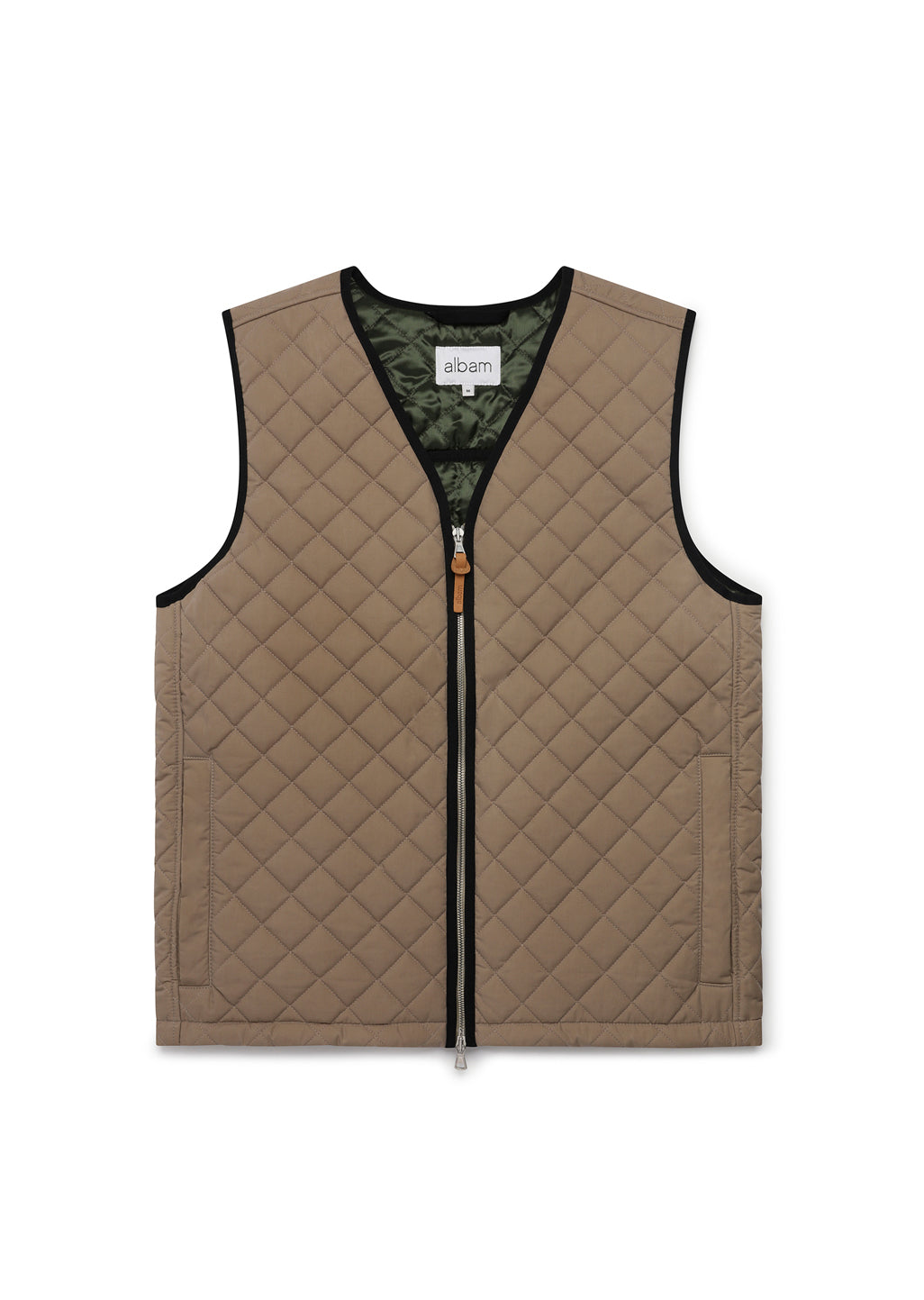 Quilted Liner Vest in Sand