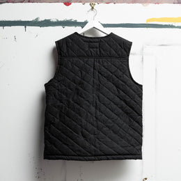 Quilted Liner Vest in Black