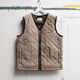 Quilted Liner Vest in Sand