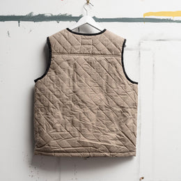 Quilted Liner Vest in Sand
