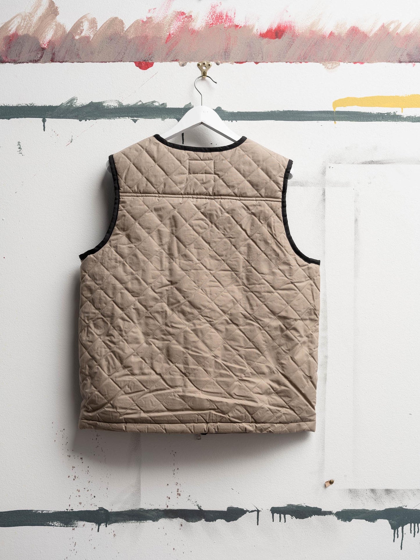 Quilted Liner Vest in Sand