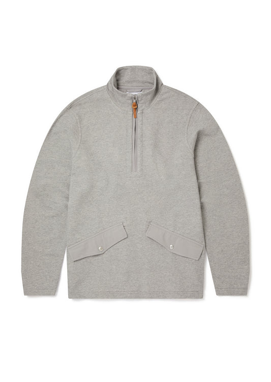 Tor Funnel Sweatshirt in Grey Marl