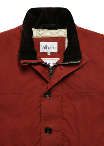 Quilt Lined Parka in Burnt Orange