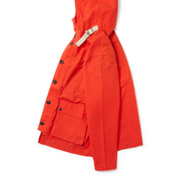 Waxed Button Through Parka in Orange
