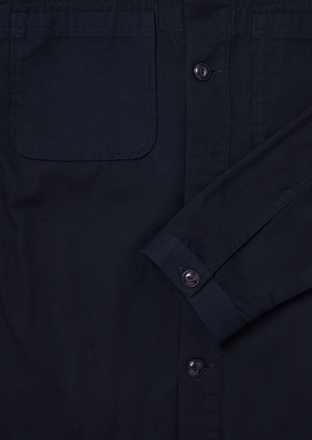 Sanded Canvas Work Shirt in Navy – albam Clothing