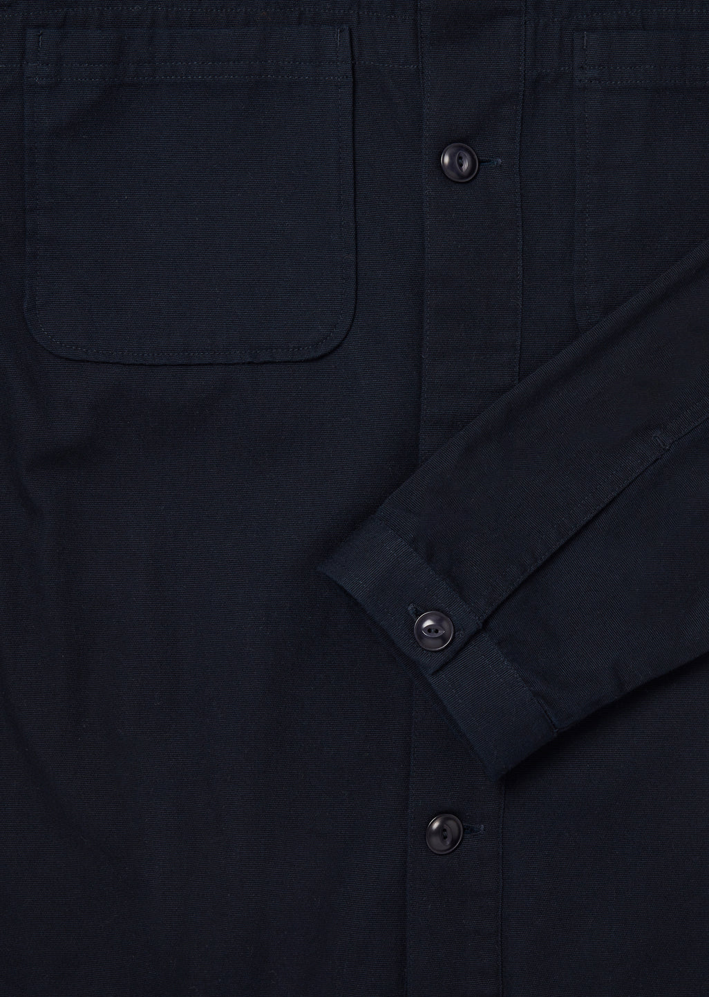 Sanded Canvas Work Shirt in Navy