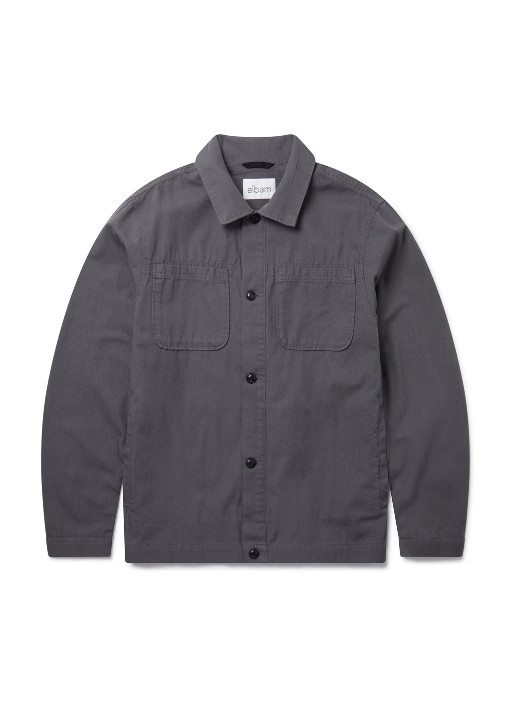 Sanded Canvas Work Shirt in Charcoal – albam Clothing