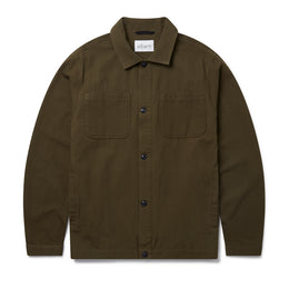 Sanded Canvas Work Shirt in Fern