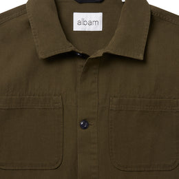 Sanded Canvas Work Shirt in Fern
