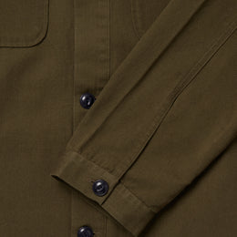 Sanded Canvas Work Shirt in Fern