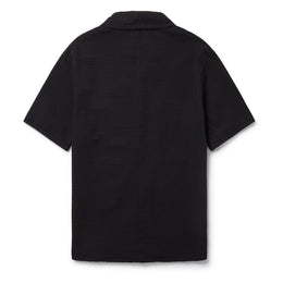 Seersucker Short Sleeve Miles Shirt in Black