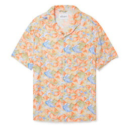 Watercolour Camo Short Sleeve Miles Shirt in Red Camo