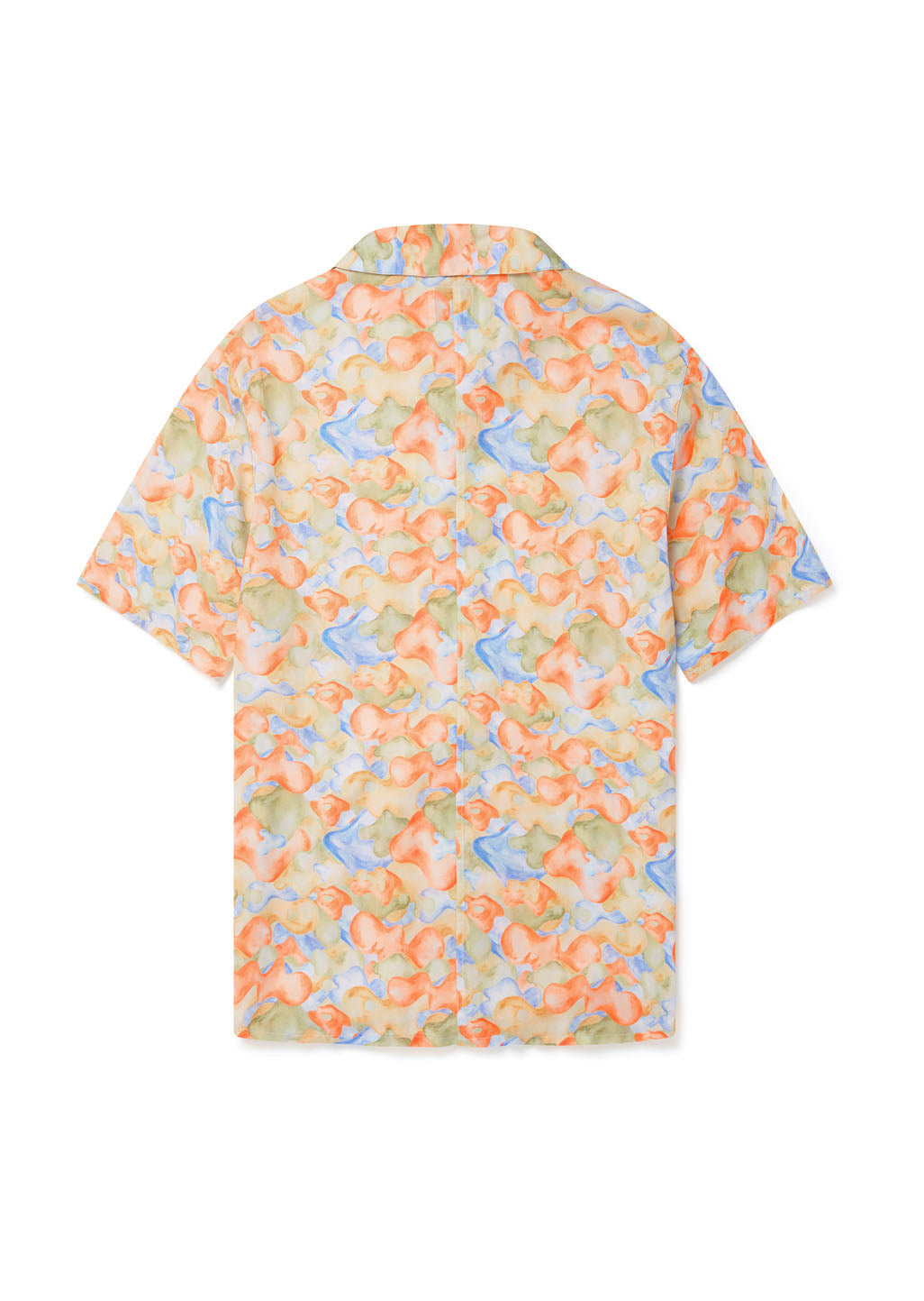 Watercolour Camo Short Sleeve Miles Shirt in Red Camo