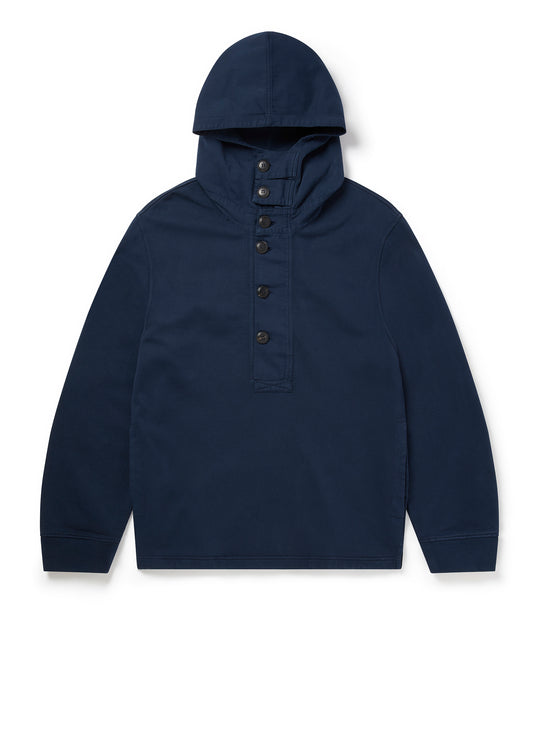 Heavyweight Hooded Sweat in Navy