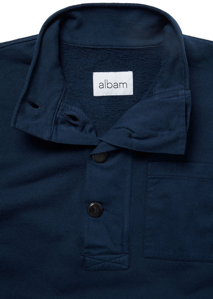 Heavyweight Funnel Sweat in Navy