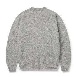 Boiled Wool Crew Neck in Grey Marl