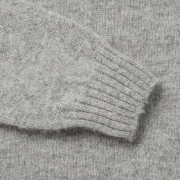 Boiled Wool Crew Neck in Grey Marl
