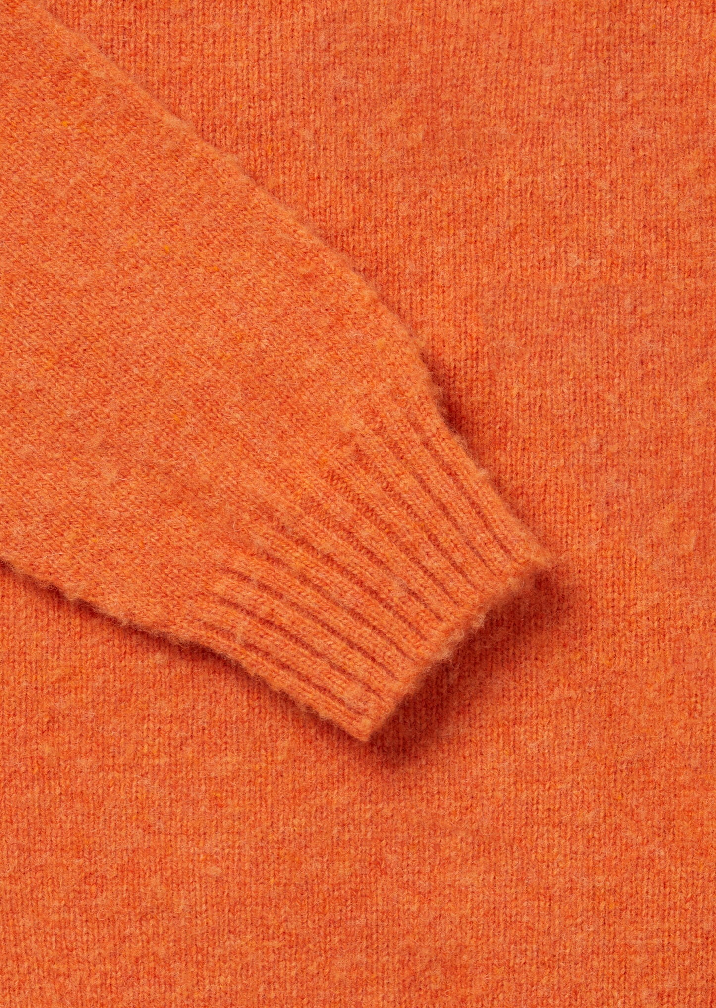 Boiled Wool Crew Neck in Orange