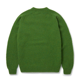 Boiled Wool Crew Neck in Green