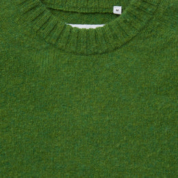 Boiled Wool Crew Neck in Green