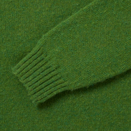 Boiled Wool Crew Neck in Green